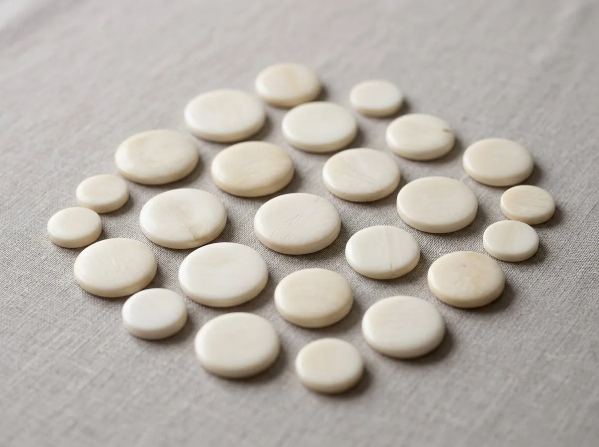Placeholder image of pale bone button blanks